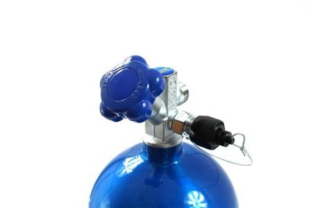 Electric Blue Nitrous Bottle with Blow-off 7L
