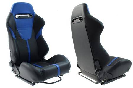 Racing seat R-LOOK II PVC Black Blue
