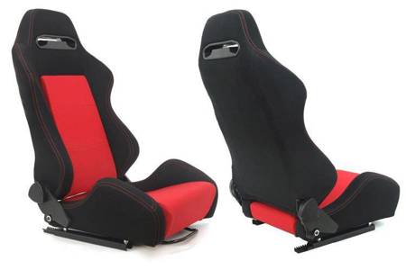 Racing seat R-LOOK Velvet Black Red