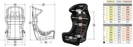 Racing seat Sabelt Taurus (GT-160 L) FIA