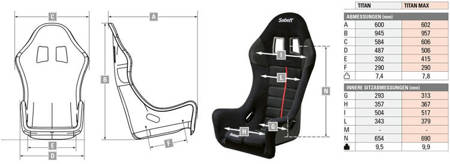 Racing seat Sabelt Titan (GT-140 L) FIA