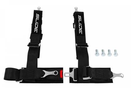 Racing seat belts Slide 4p 2" Black
