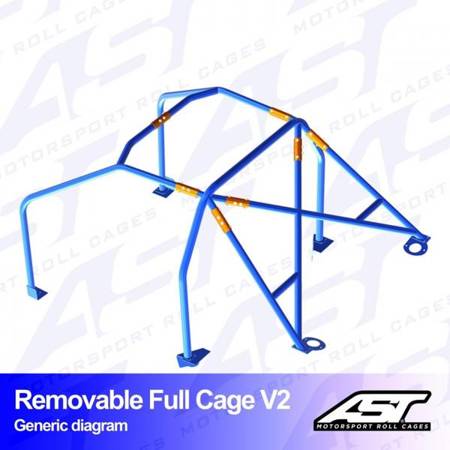 Roll Cage VOLVO 242 2-door Coupe REMOVABLE FULL CAGE V2