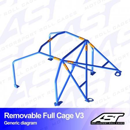 Roll Cage VOLVO 242 2-door Coupe REMOVABLE FULL CAGE V3