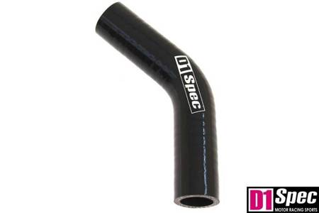 Silicone elbow D1Spec Black 45st 18mm XL