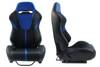 Racing seat R-LOOK II PVC Black Blue