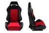 Racing seat R-LOOK PVC Black Red