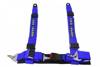 Racing seat belts 4p 3" Blue - Pro Sport