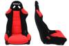 Fotel Sportowy Bimarco Cobra III Welur Black Red